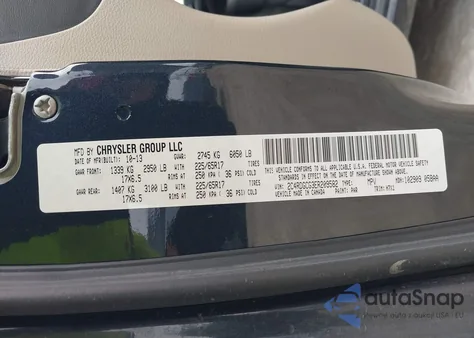 2014 Dodge Grand Caravan Sxt from USA, damaged, VIN 2C4RDGCG3ER209582